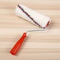 New custom paint brush cotton line industrial roller brush 9 inch with plastic handle