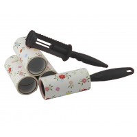 50 Sheets Top grade colorful pet hair removable sticky paper roll lint roller with long black handle