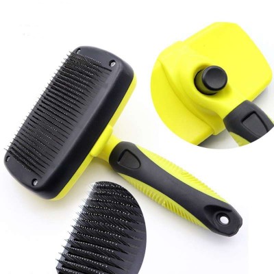 Dog Shedding Tool Self Cleaning Slicker Brushes Pet Grooming Brush for Grooming Cats and Dogs with Long Thick Hair